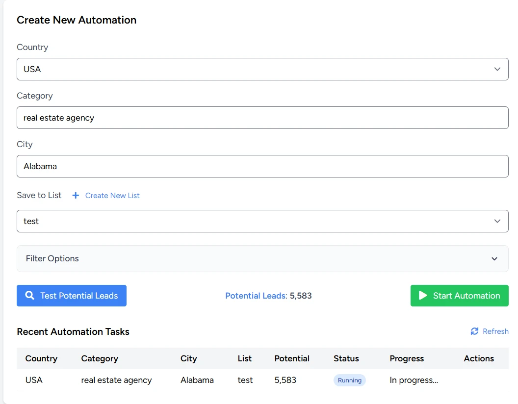 Automation Dashboard