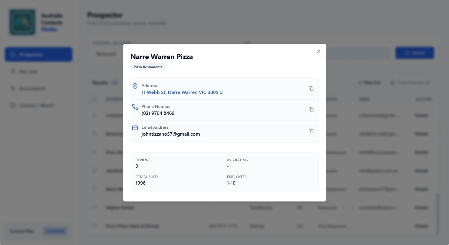 Detailed Contact View