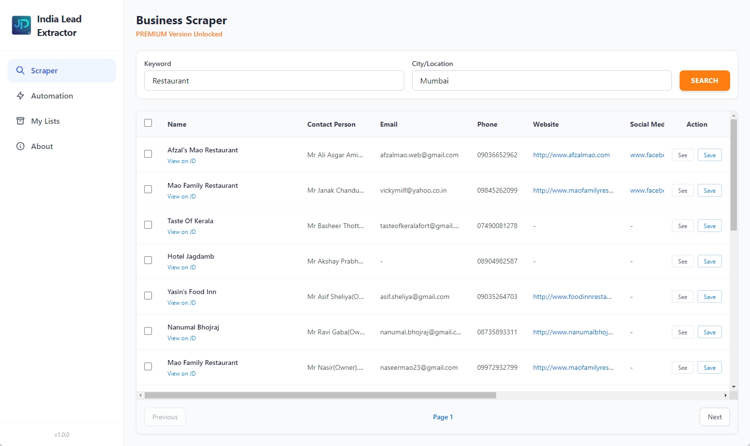 Smart Search Dashboard