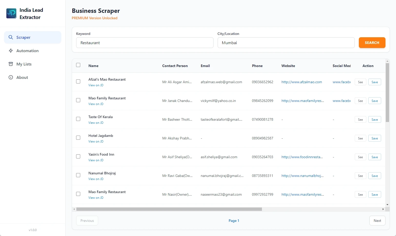 Smart Search Dashboard