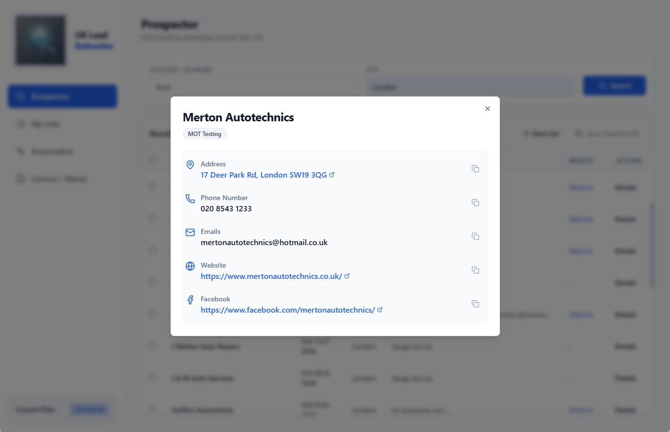Detailed Contact View