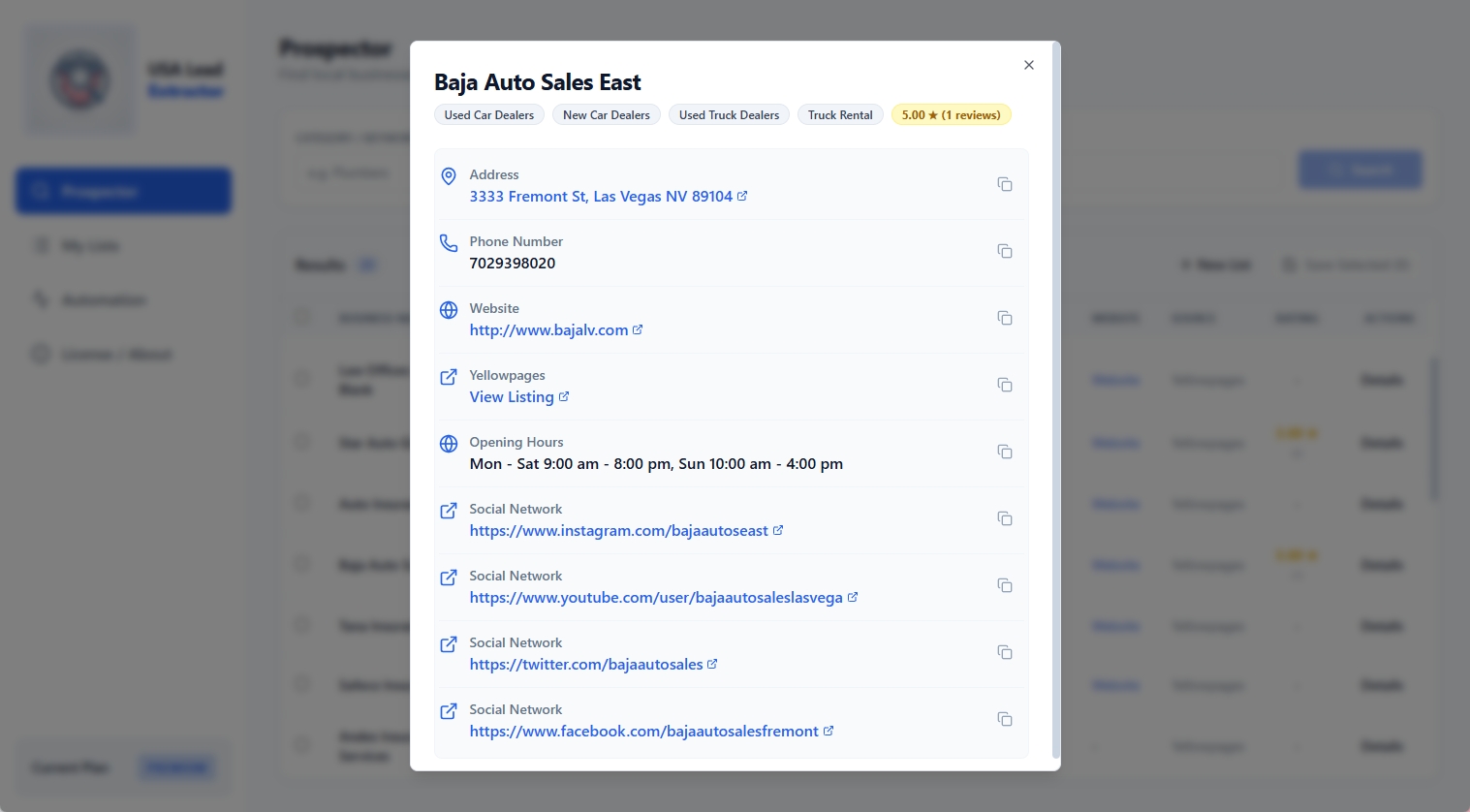 Detailed Contact View
